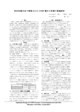 形状記憶合金で補強された CFRP 製圧力容器の最適設計