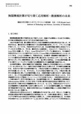 無限精度計算が切り開く応用解析・数値解析の未来