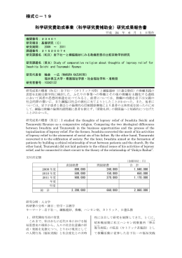 研究成果報告書