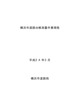 一括表示 横浜市道路台帳測量作業規程（P1～P186)(ZIP形式）（18.1MB)