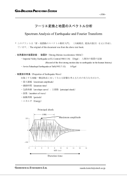 フーリエ変換と地震のスペクトル分析 Spectrum Analysis of Earthquake