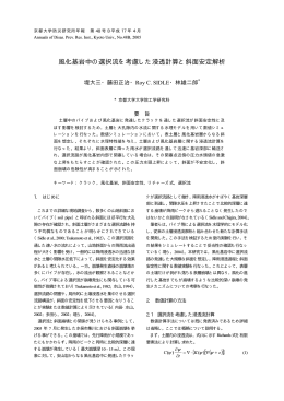 風化基岩中の選択流を考慮した浸透計算と斜面安定解析