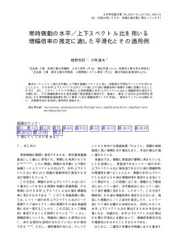 常時微動の水平／上下スペクトル比を用いる 増幅倍率の推定に適した