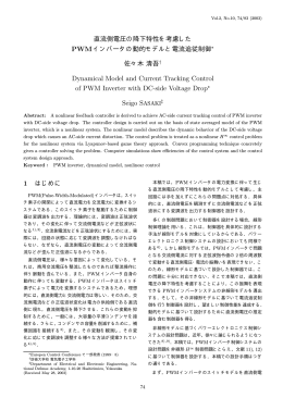 Dynamical Model and Current Tracking Control