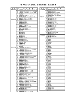 「ダメだっちゃ温暖化」宮城県民会議 新会員名簿