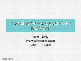 2つの乱流スキーム（LESとMYNN） の基本設計