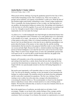 Justin Barber speech