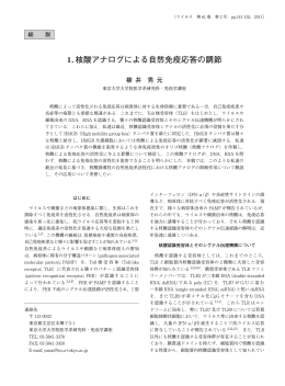 1. 核酸アナログによる自然免疫応答の調節