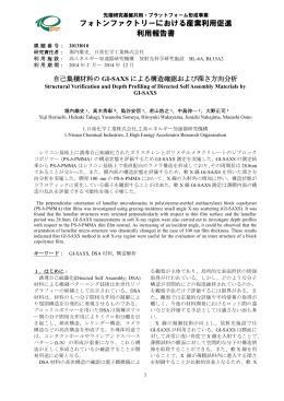 自己集積材料のGI-SAXSによる構造確認および深さ方向分析