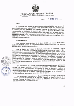 R.A.061-2014 INF.004.. - Direccion Regional de Salud Tacna