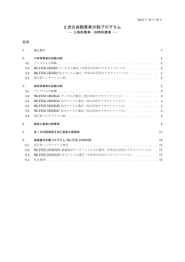 2 次元自動要素分割プログラム
