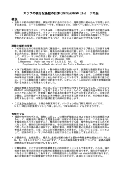 概説 スラブの横分配係数の計算(INFSLAB8VN0.xls) デモ版