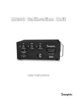 M200 Calibration Unit User Instructions