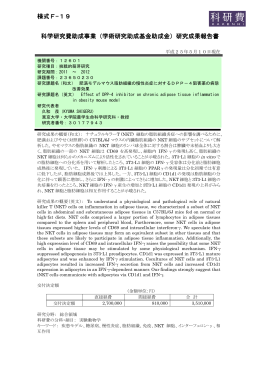 研究成果報告書 - KAKEN - 科学研究費助成事業データベース