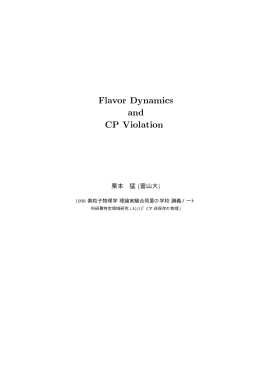 Flavor Dynamics and CP Violation