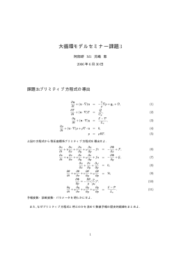 大循環モデルセミナー課題3