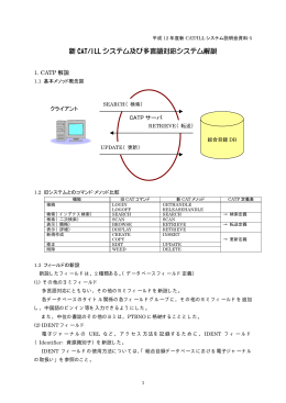 新 CAT/ILL システム及び多言語対応システム解説