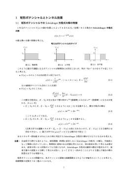 3 矩形ポテンシャルとトンネル効果
