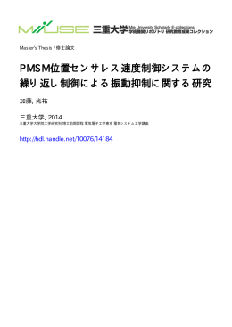 PMSM位置センサレス速度制御システムの 繰り返し - MIUSE
