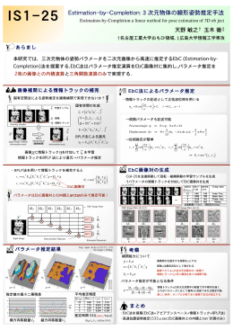 IS1-25 Estimation-by-Completion: 3 次元物体の線形姿勢推定手法