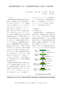 静電噴霧堆積法を用いた薄膜電解質SOFCの製作と性能試験