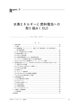 水素エネルギーと燃料電池への 取り組み（EU）