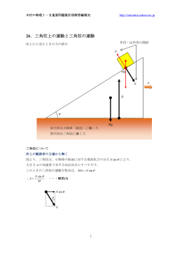 26．三角柱上の運動と三角柱の運動