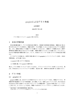 gnuplotによるグラフ作成