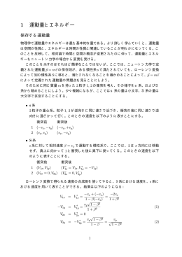 1 運動量とエネルギー