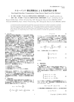 ナローバンド標位関数法による気液界面の計算