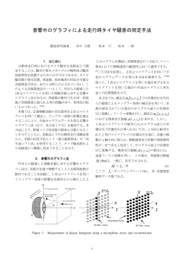 音響ホログラフィによる走行時タイヤ騒音の同定手法