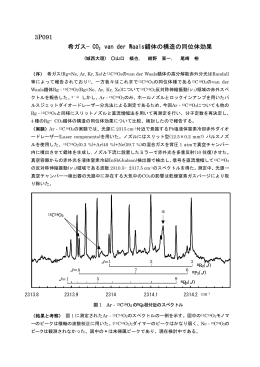 3P091 希ガス−CO2 van der Waals錯体の構造の同位体効果