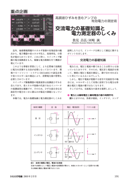 交流電力の基礎知識と 電力測定器のしくみ