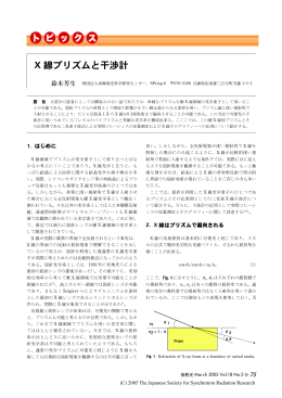 X 線プリズムと干渉計・・・・・鈴木芳生