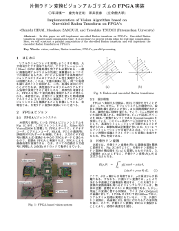 片側ラドン変換ビジョンアルゴリズムのFPGA実装