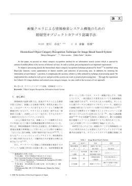 画像クエリによる情報検索システム構築のための 階層