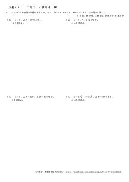 反射テスト 三角比 正弦定理 01