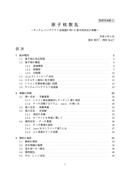 原子核散乱 - 実験核物理研究室