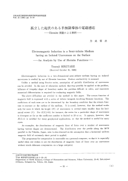 Page 1 Page 2 ー- はじめに 表面に起伏のある半無限導体の電磁感応を