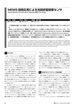 MEMS 技術応用による光回折型音響センサ