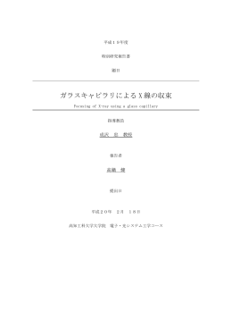 ガラスキャピラリによる X 線の収束