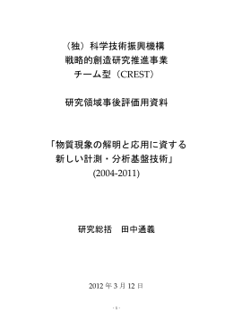 研究領域事後評価用資料