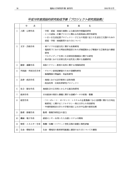 平成16年度研究成果報告書