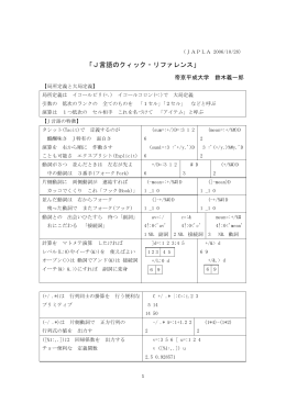 「J言語のクィック・リファレンス」