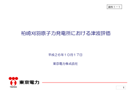 柏崎刈羽原子力発電所における津波評価