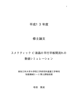 平成13年度 修士論文