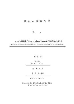 ファイバ誘導ブリルアン散乱を用いた分布歪み測定法