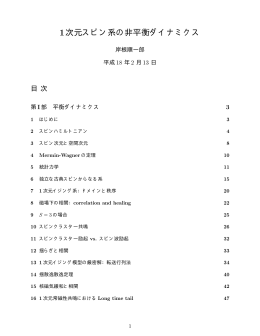 1次元スピン系の非平衡ダイナミクス - rabbit.mns.kyutech.ac.jp