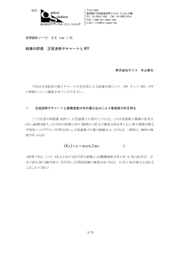 光学設計ノーツ25.結像の評価 正弦波格子チャートとMTF