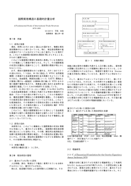 国際貿易構造の基礎的計量分析 - 東京工業大学 大学院社会理工学